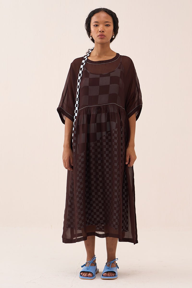 Yoke Gather Dress - Three Clothing