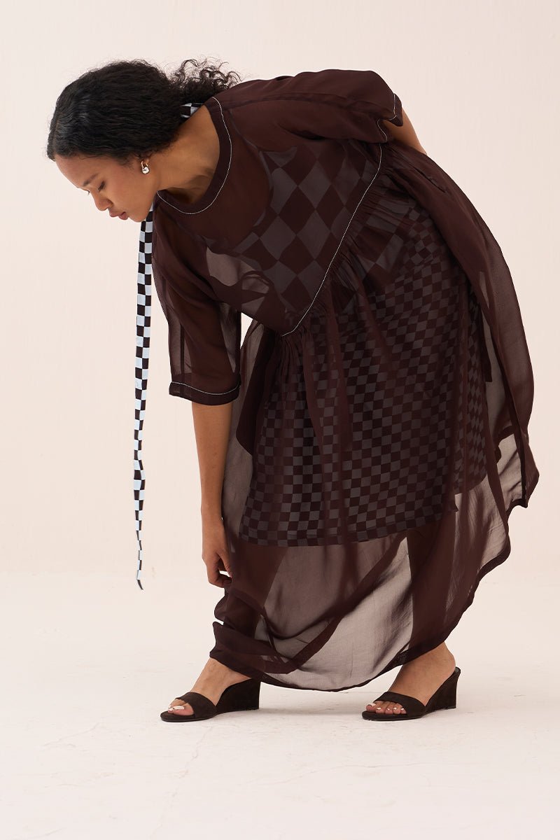Yoke Gather Dress - Three Clothing