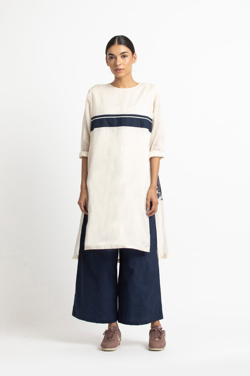 Back Pleat Top Co-ord- Ivory