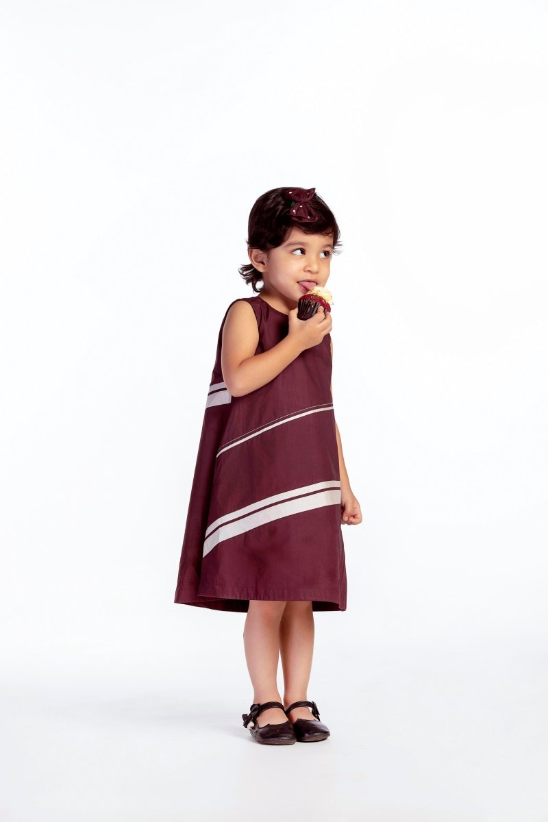 Applique Dress Wine - Three