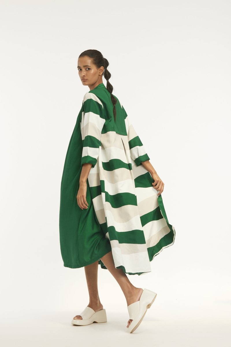 Applique Jacket Dress Co - ord Emerald Green - Three Clothing