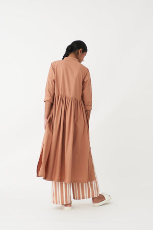 Back Gather Jacket - Champagne - Three