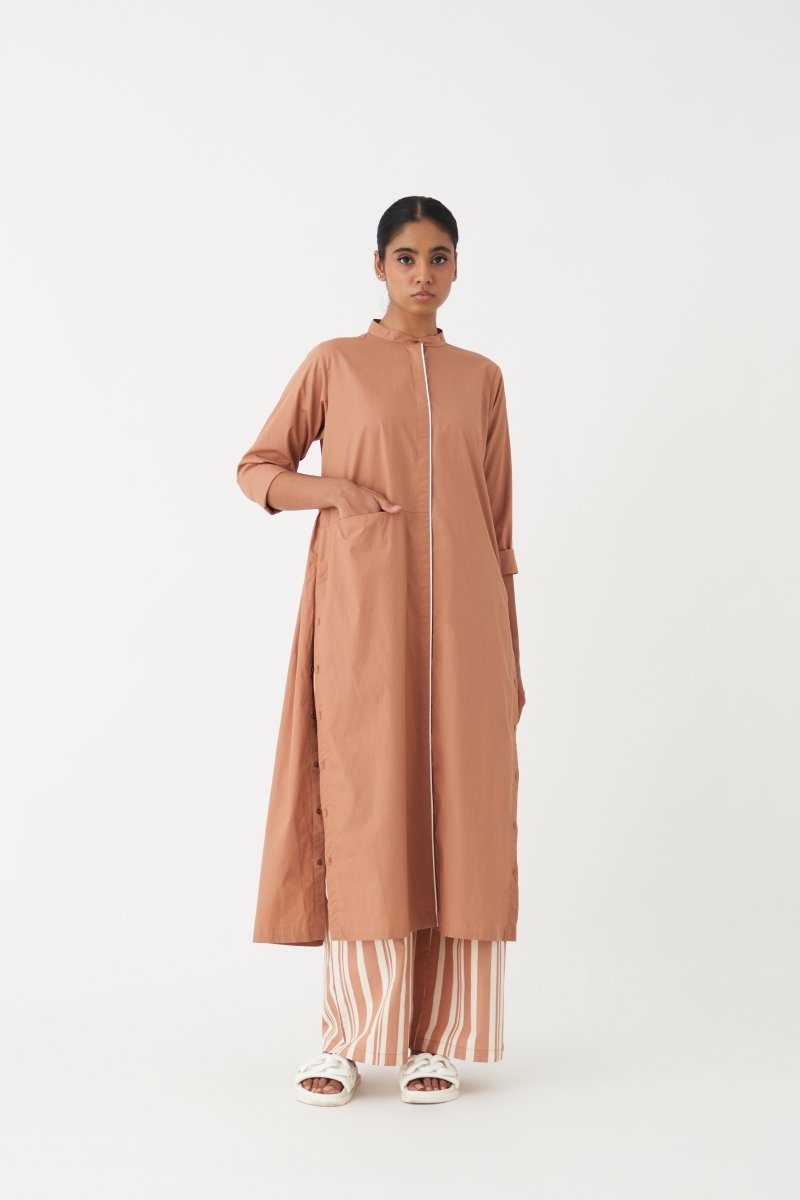 Back Gather Jacket - Champagne - Three