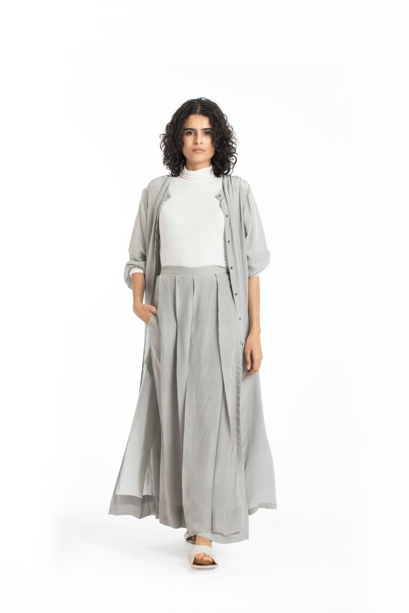 Back Yoke Jacket Co-ord- Ash grey - Three