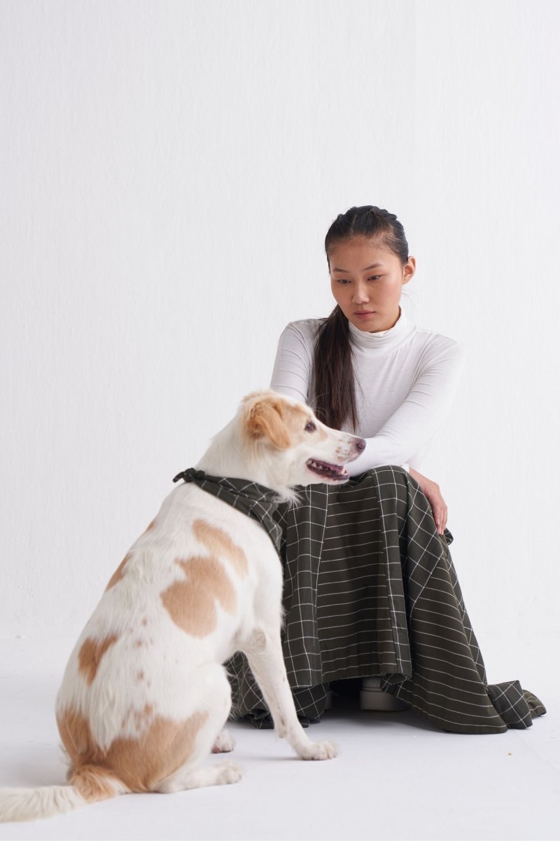 Bandana - olive checks - Three