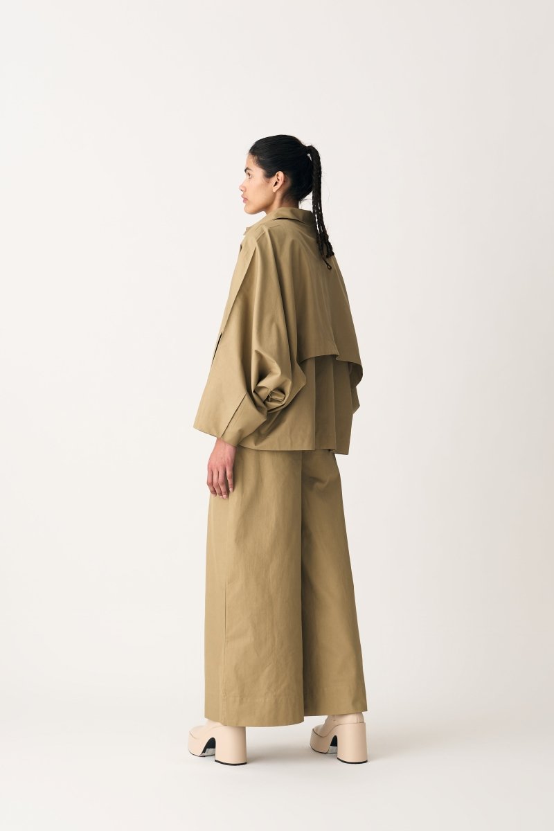 Bat Sleeve Jacket - Autumn Sage - Three