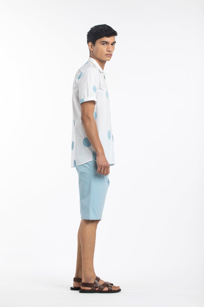 Bermuda Shorts- Powder Blue - Three