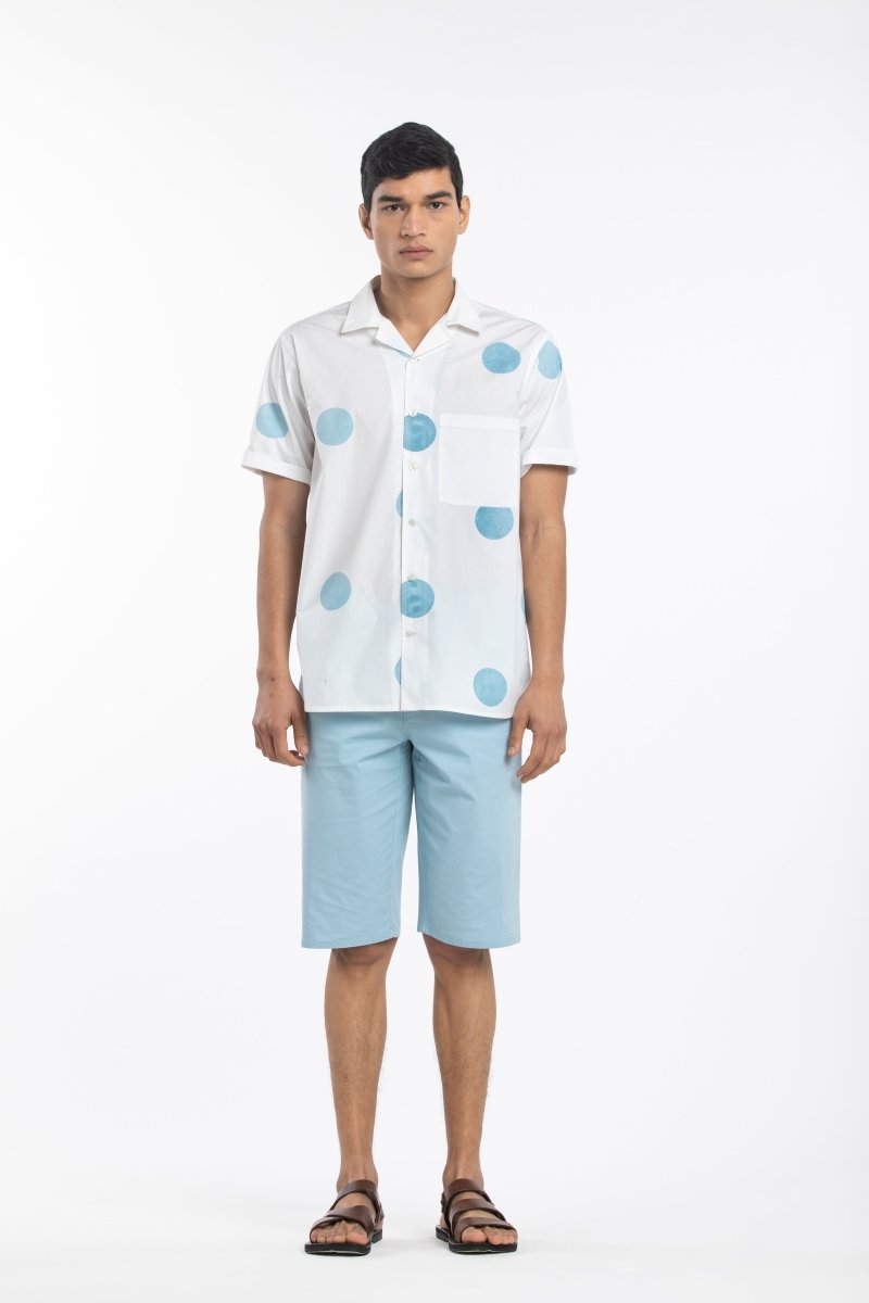 Bermuda Shorts- Powder Blue - Three