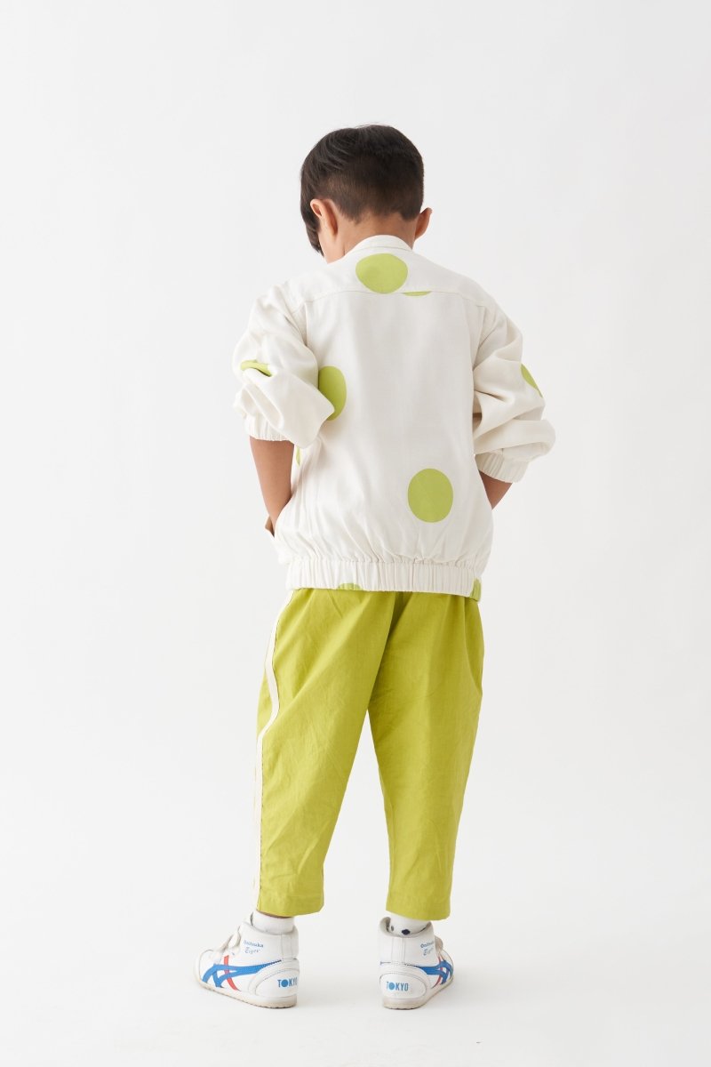 Bomber Jacket Co-ord - Lime - Three