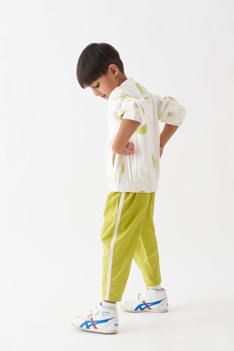 Bomber Jacket Co-ord - Lime - Three