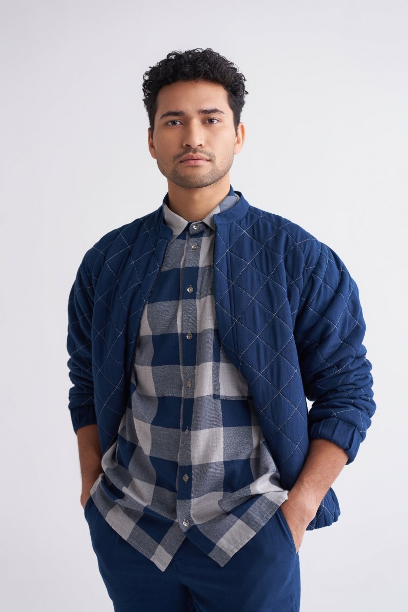 Bomber Jacket - Solid Navy - Three