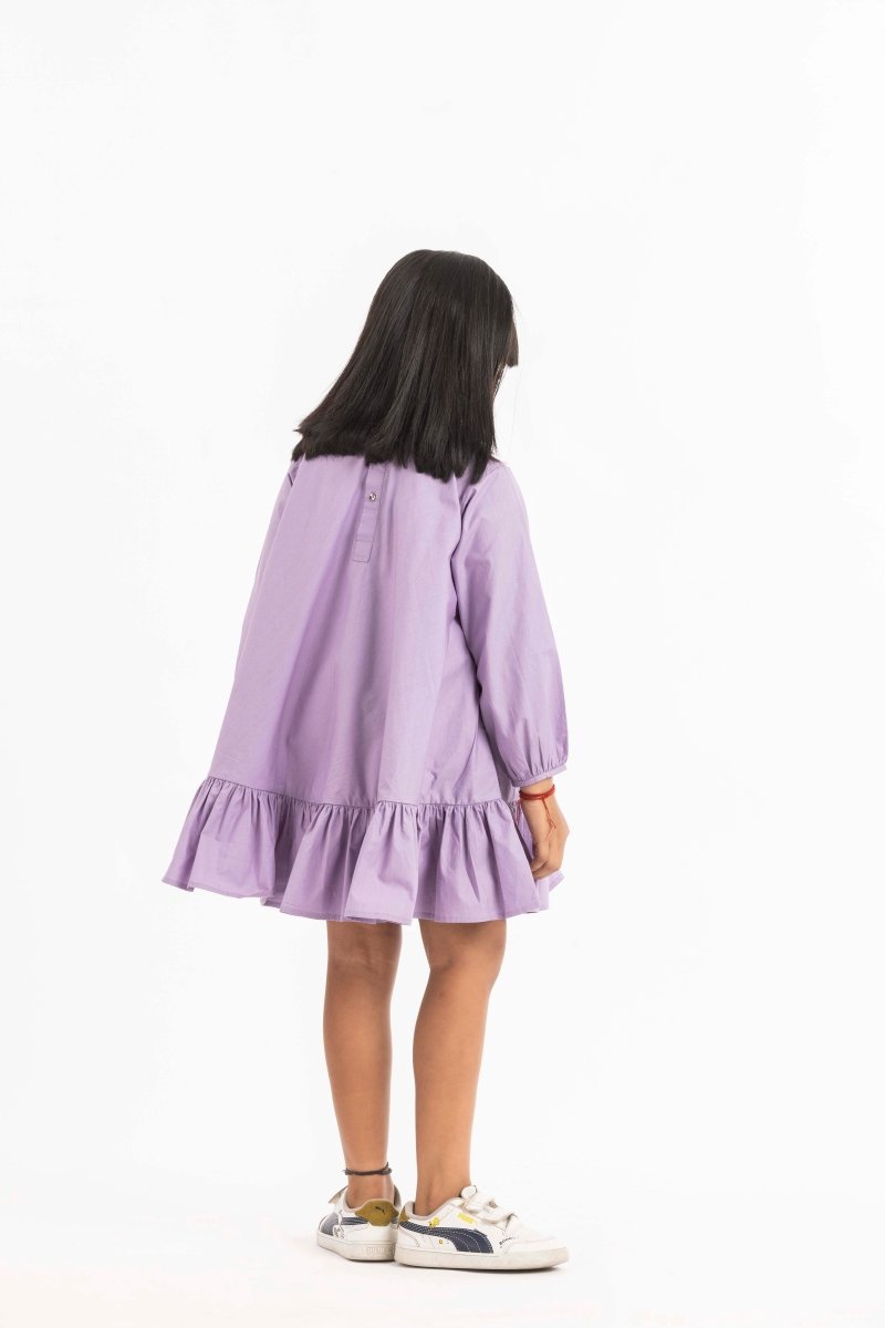 Bottom Frill Dress Lavender - Three