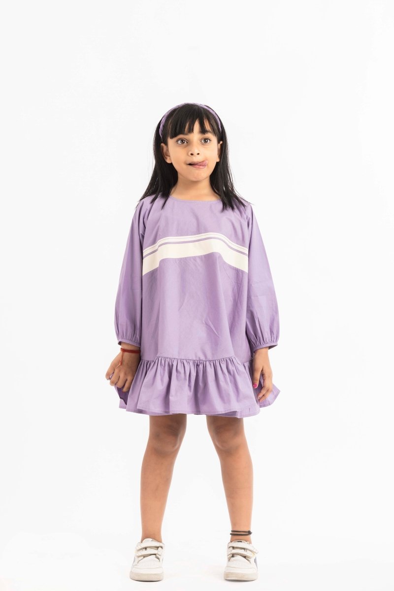 Bottom Frill Dress Lavender - Three