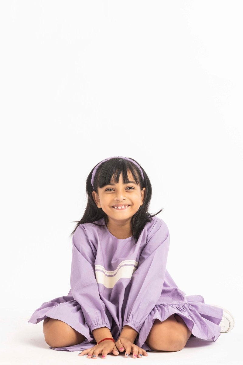 Bottom Frill Dress Lavender - Three