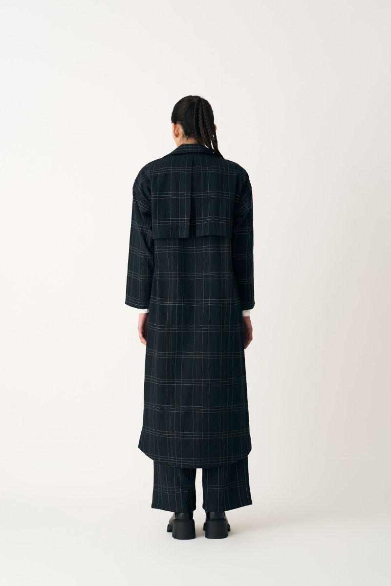 Broad Bottom - Black Check Twill - Three