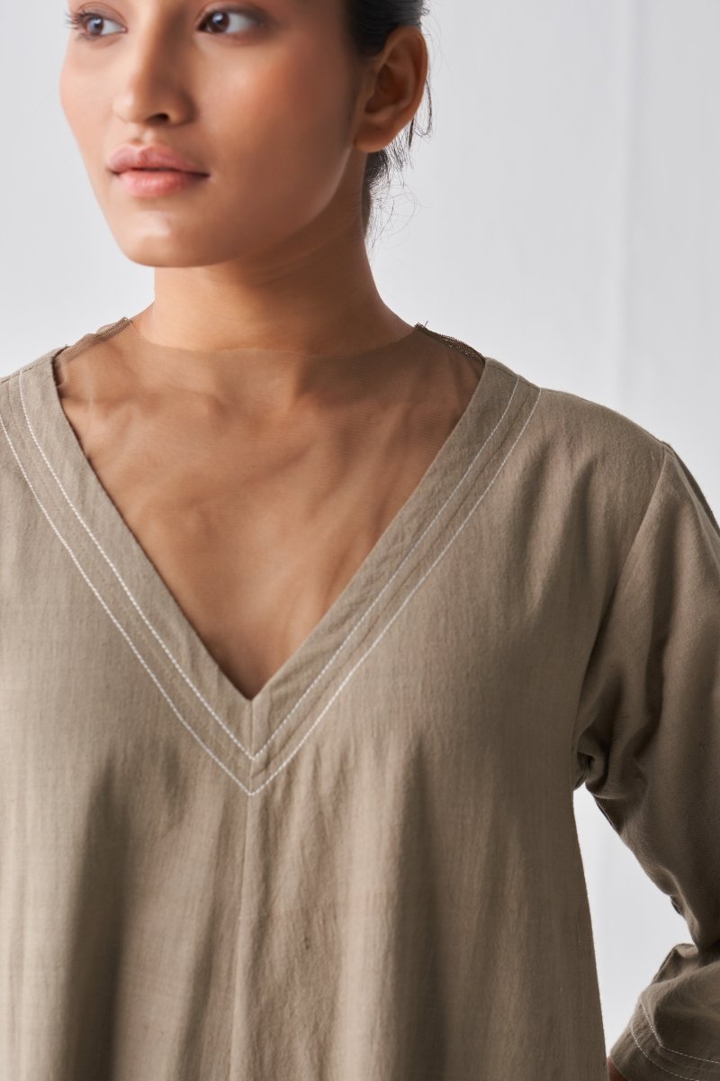 Broad Leg Jumpsuit - Sage - Three