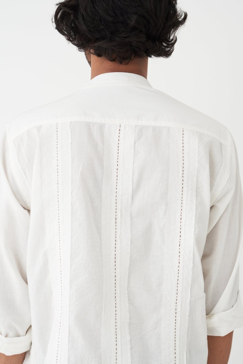 Cedar EMB. Shirt Co-ord - White - Three