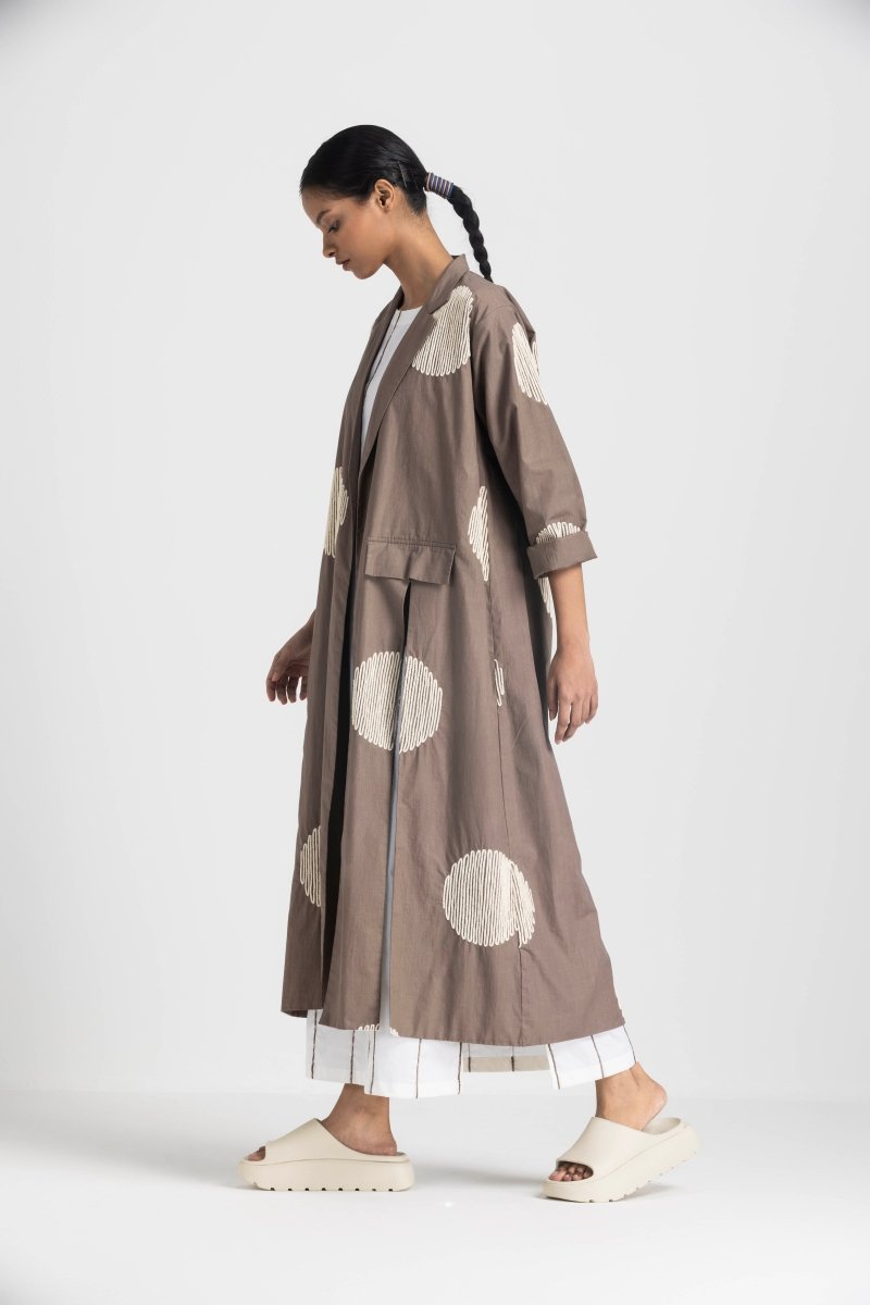 Circle Wave Emb. Jacket - Cedar - Three
