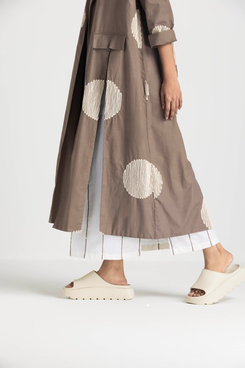 Circle Wave Emb. Jacket - Cedar - Three
