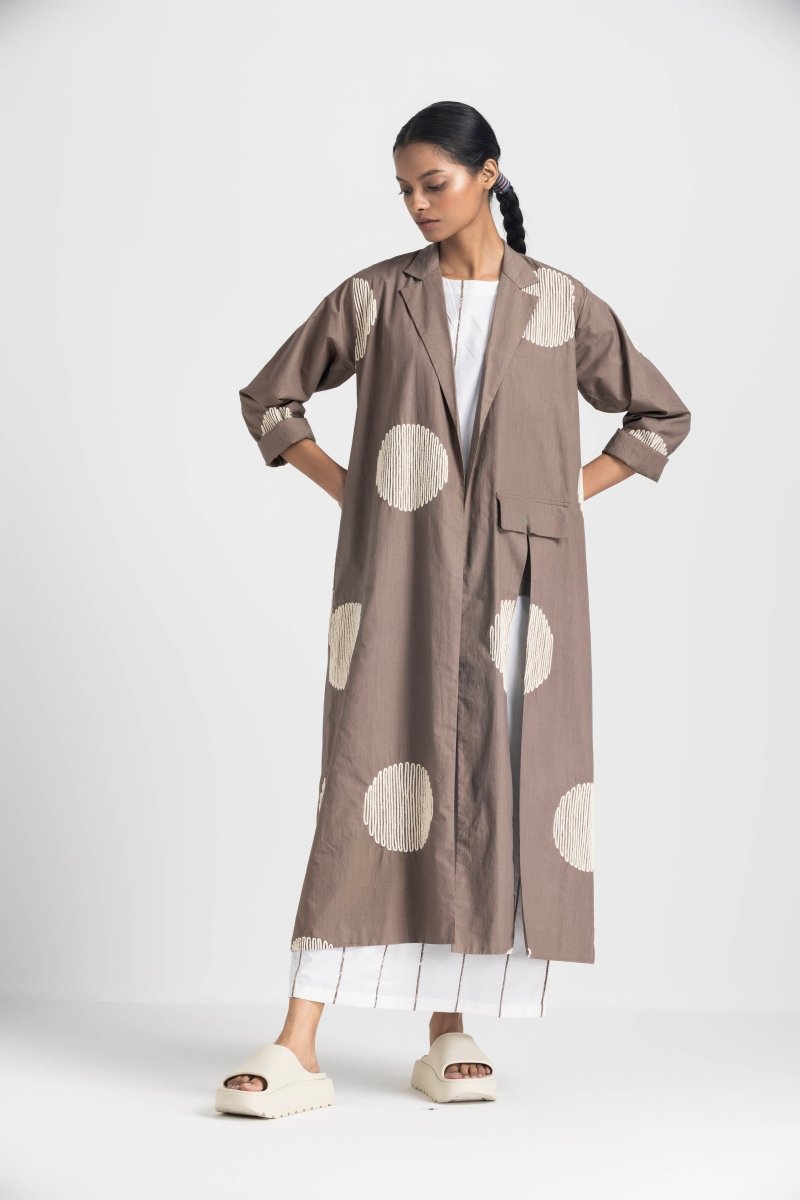 Circle Wave Emb. Jacket - Cedar - Three
