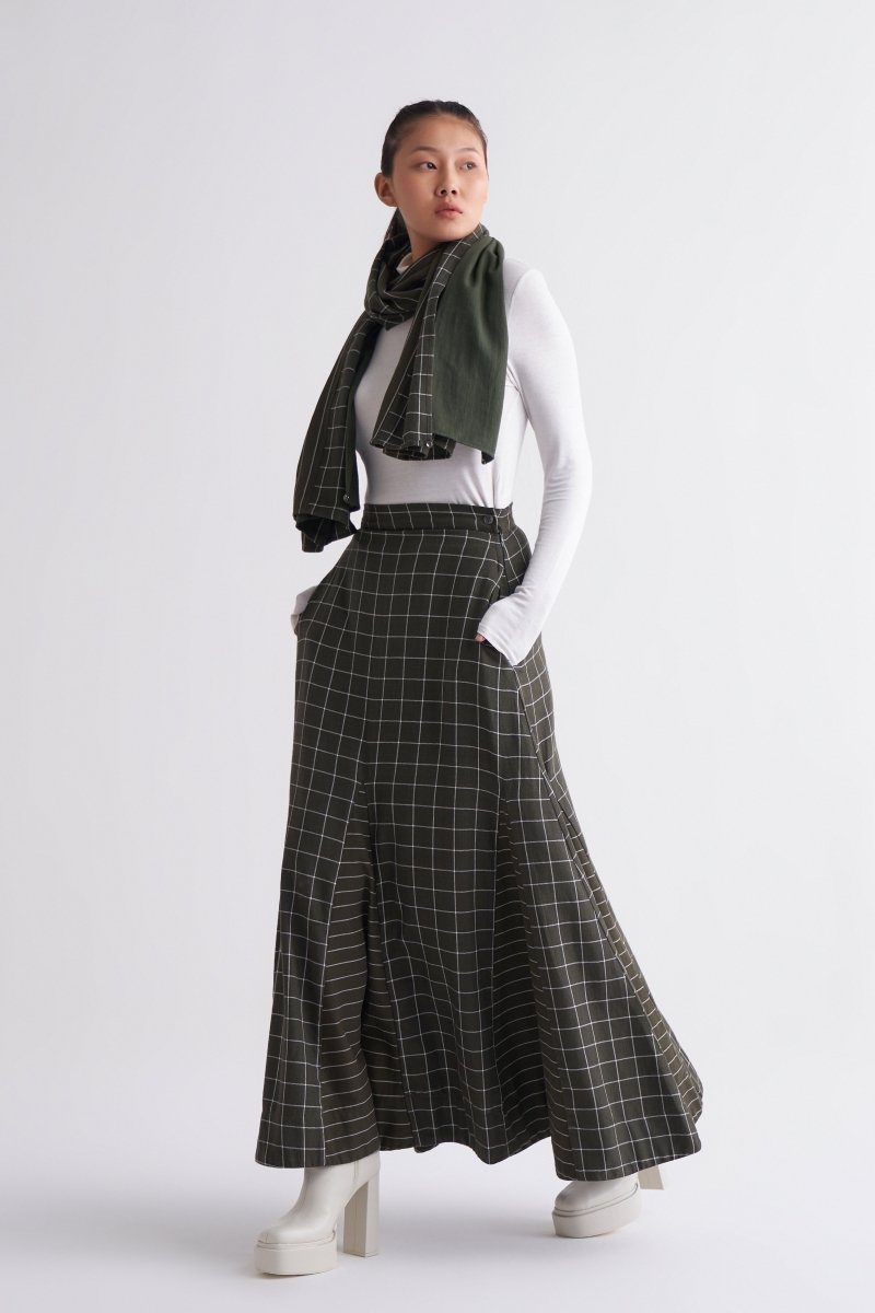 Circular Skirt - Olive Stripe - Three