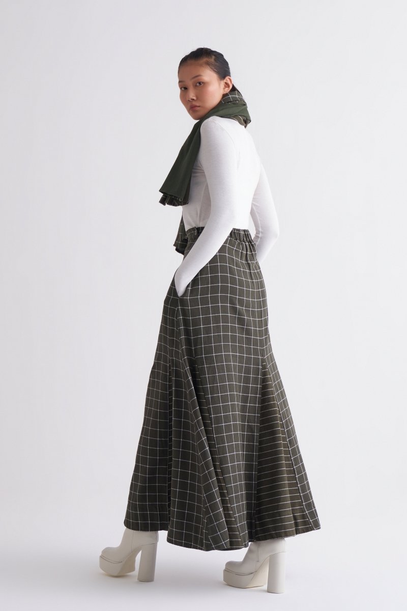 Circular Skirt - Olive Stripe - Three