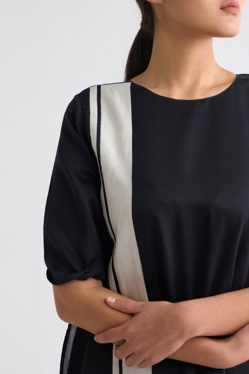 Double Layer Dress - Black - Three