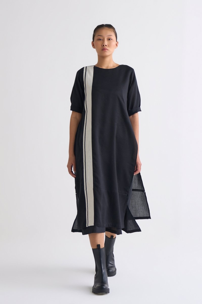 Double Layer Dress - Black - Three