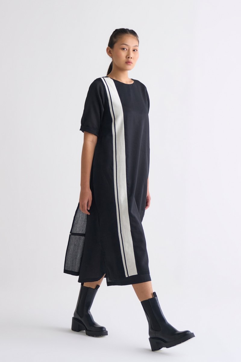 Double Layer Dress - Black - Three