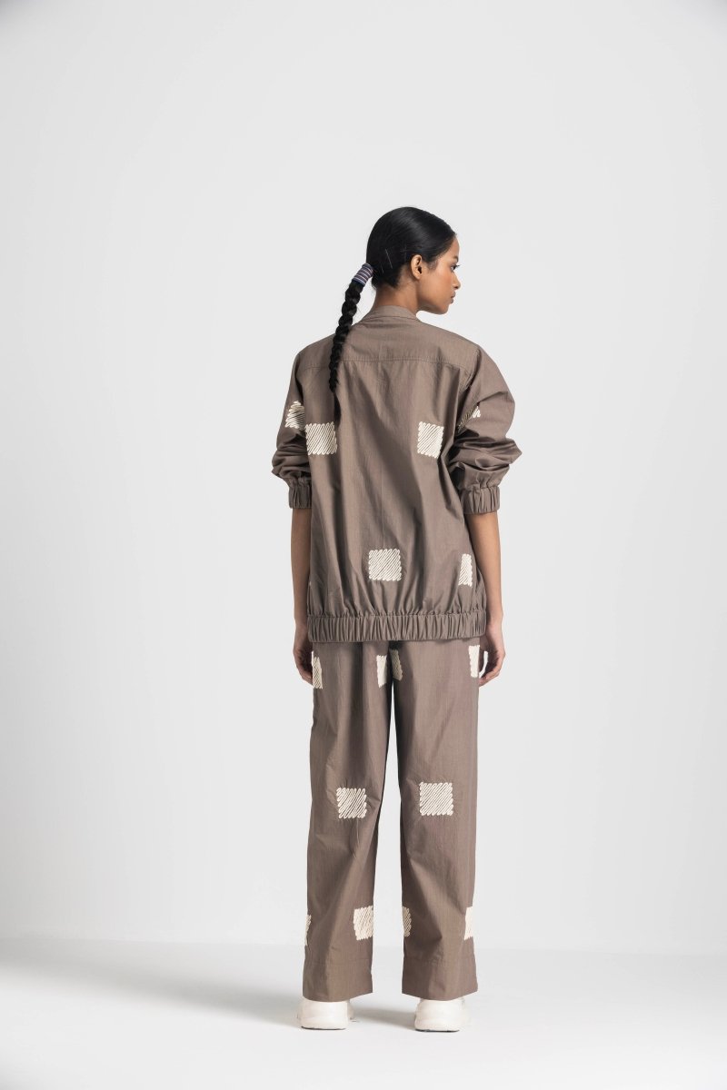 Emb. Drawstring Bottom - Cedar - Three