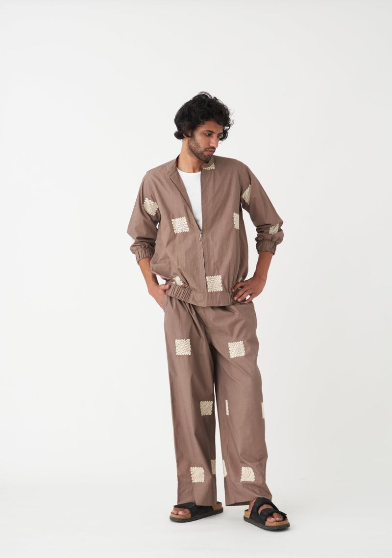 Embroidered Bomber Jacket - Cedar - Three
