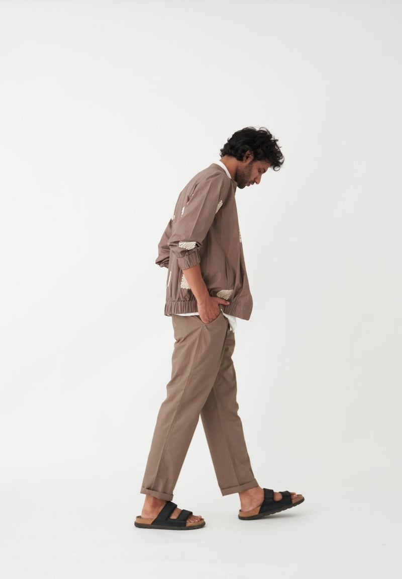 Embroidered Bomber Jacket Co-ord (Set of 3) - Cedar - Three