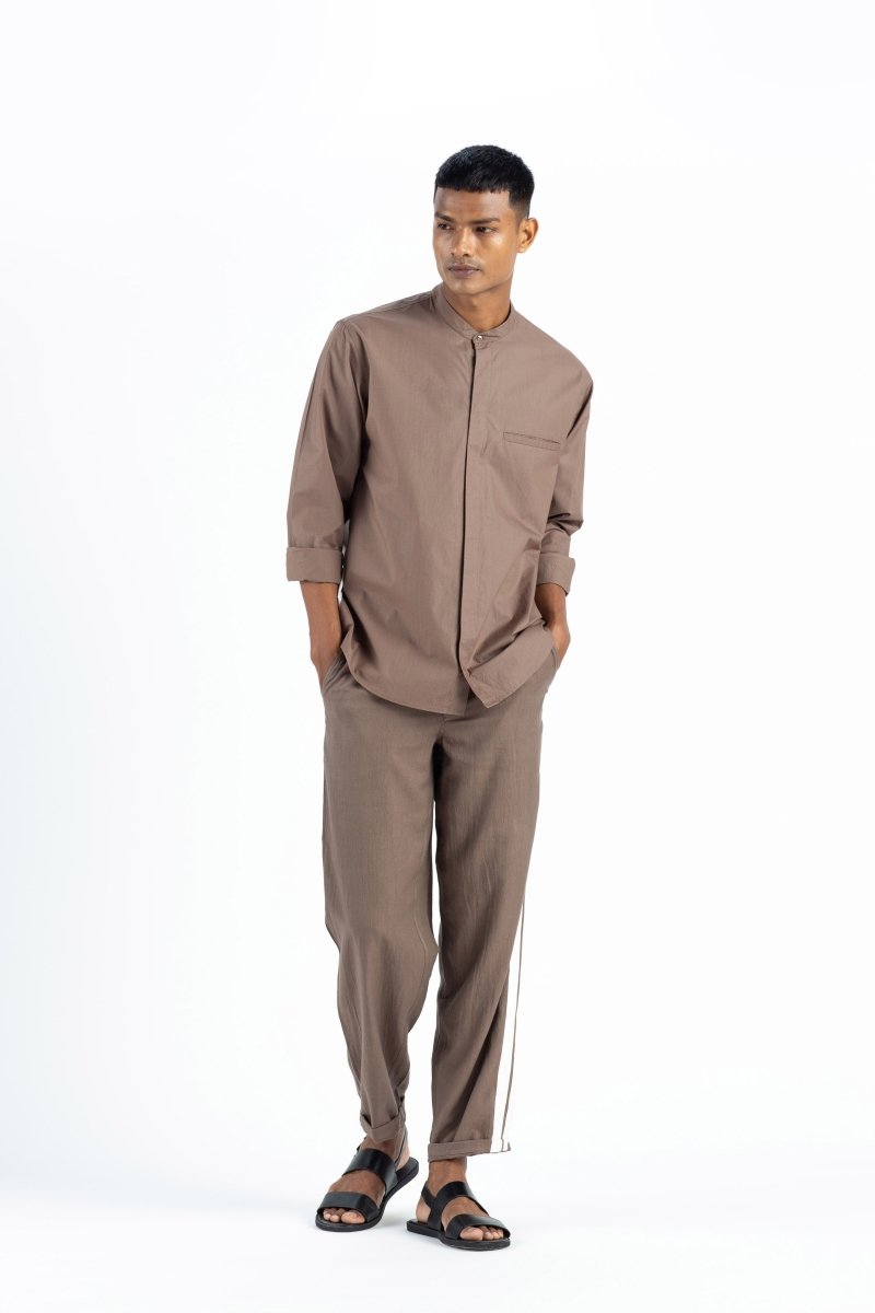 Engineered Back Shirt Co-ord- Cedar - Three