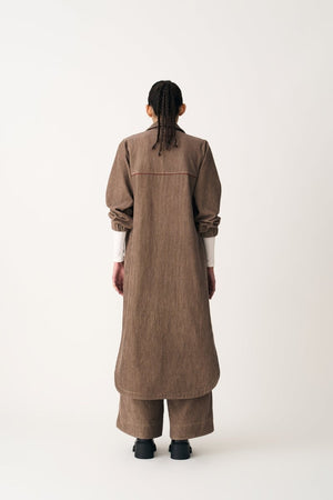 Everyday U-Hem Corduroy Shirt Co-ord - Umber (Set of 2) - Three