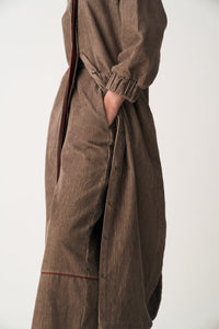 Everyday U-Hem Corduroy Shirt Co-ord - Umber (Set of 2) - Three