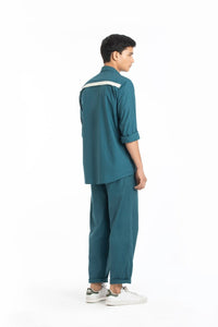 Flap Pocket Shirt Co-ord- Teal - Three