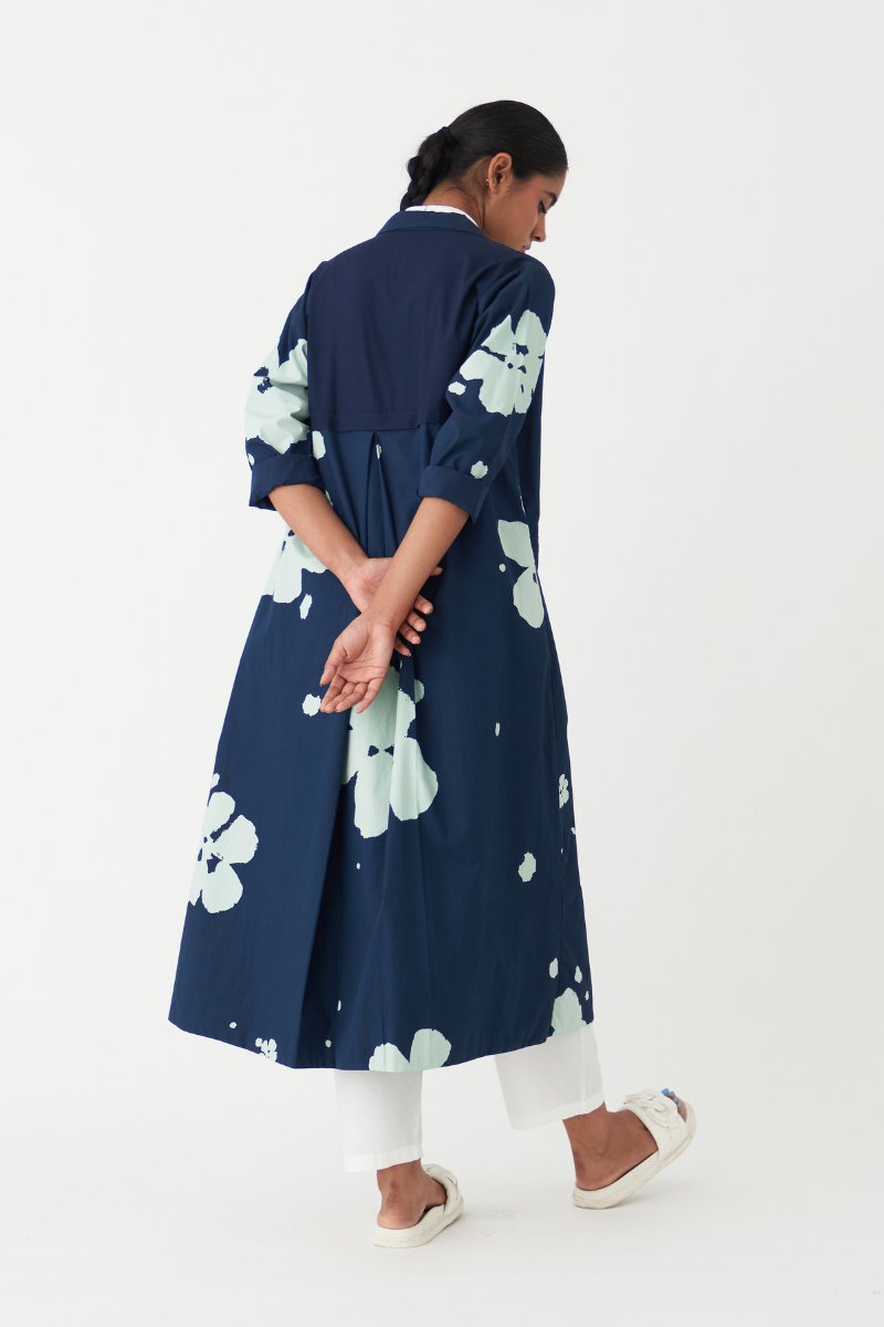 Floral Jacket - Navy - Three