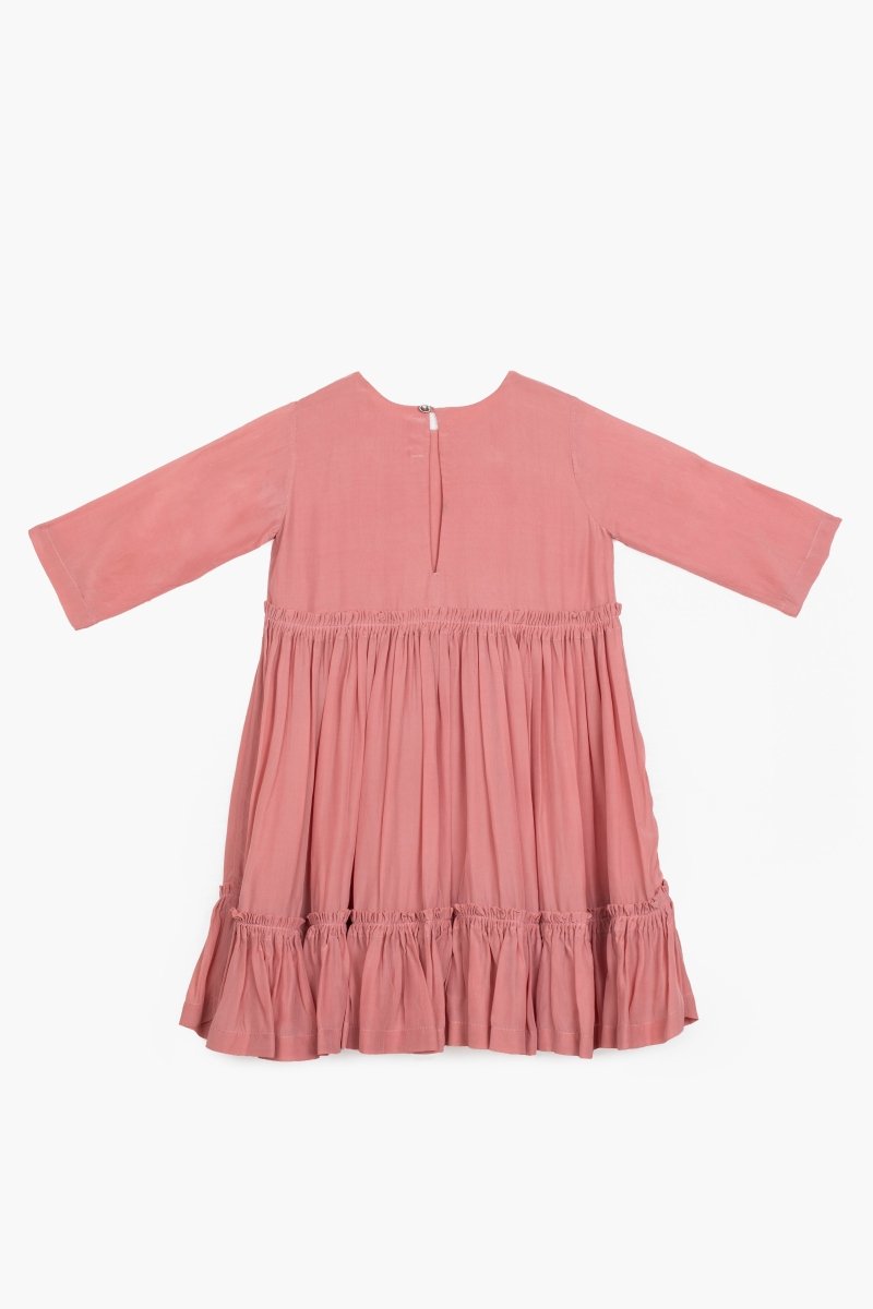 Frill Dress- Dusty Rose - Three