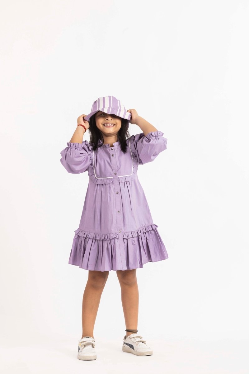 Frill Dress Lavender - Three