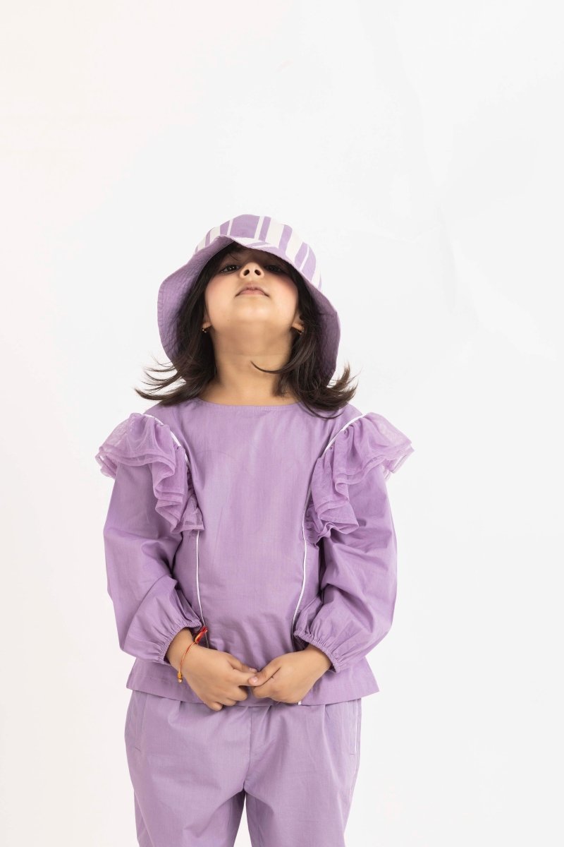 Frill Top Co-ord Lavender - Three