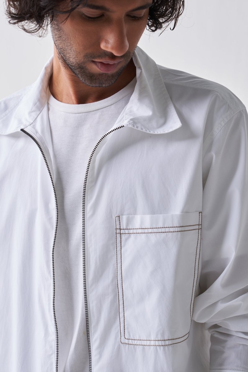 Fringe-Applique Shirt - White - Three