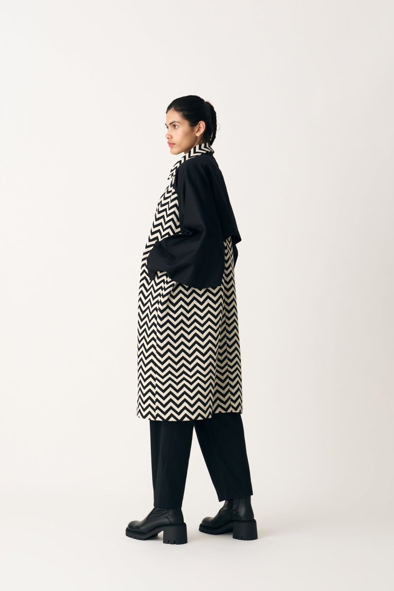 Front Pleat Pant - Black Twill - Three