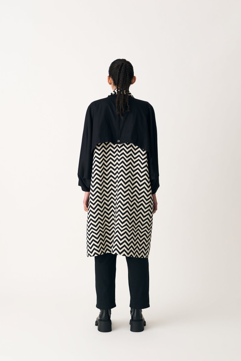 Front Pleat Pant - Black Twill - Three