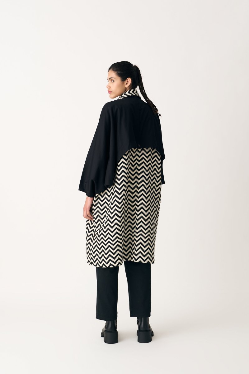 Front Pleat Pant - Black Twill - Three