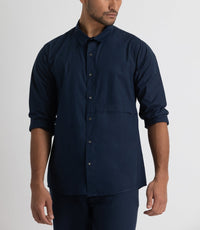 Front Pocket Shirt- Navy - Three