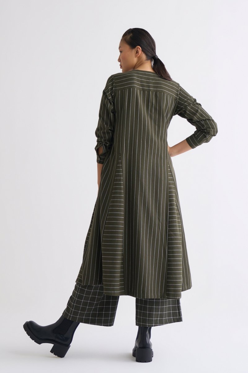 Gusset Dress Co-ord - Olive - Three