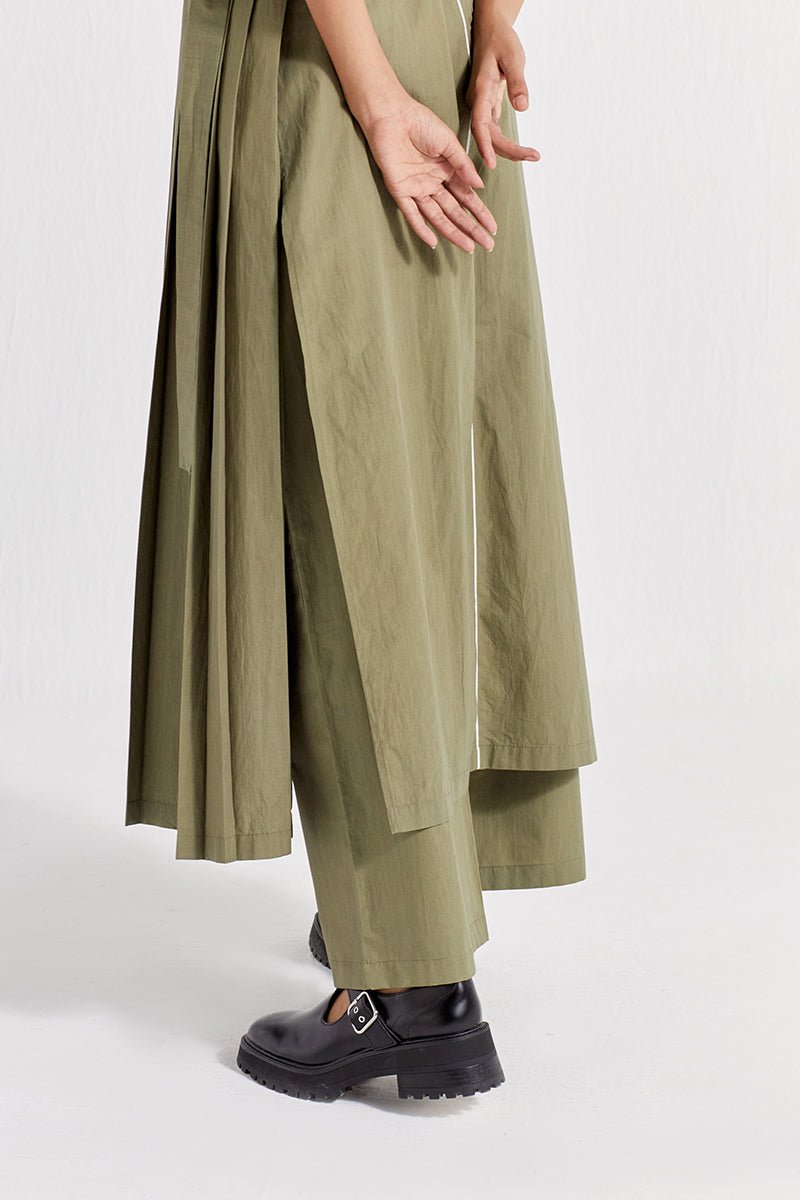 High Waist Broad Bottom - Sap Green - Three