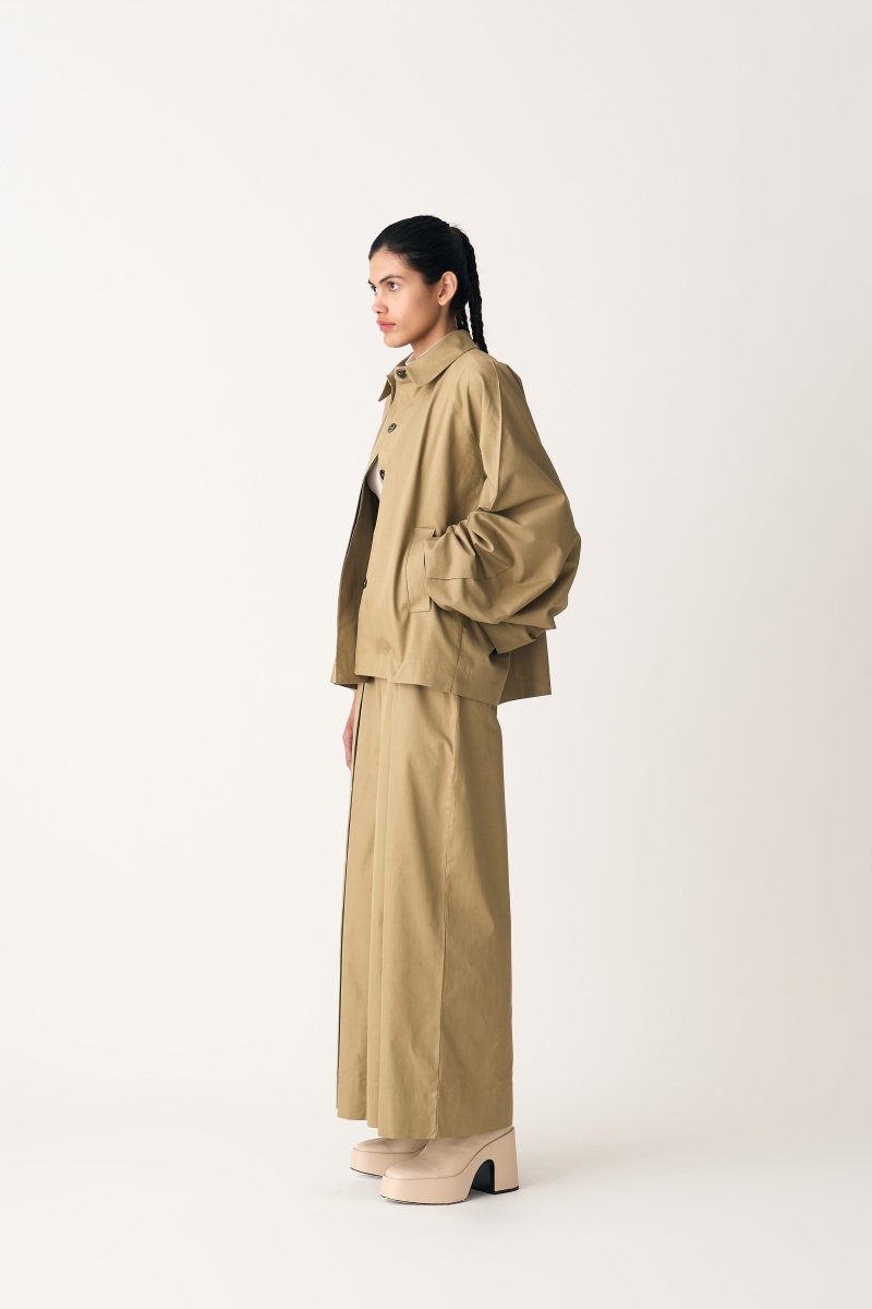 Inverted Box Pleat Bottom - Autumn Sage - Three