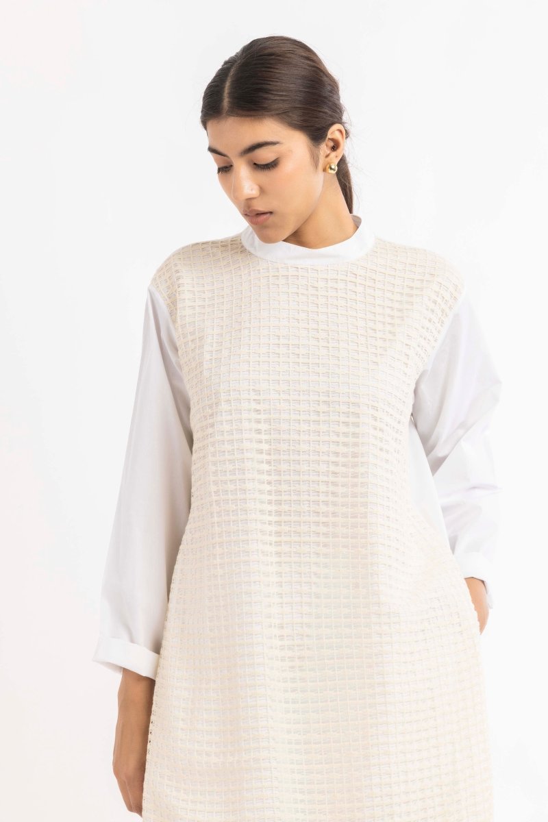 Lace Back Pleat Shirt Co-ord - Three