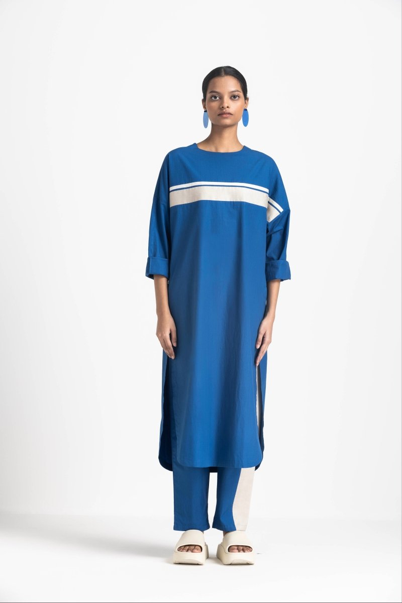 Long Jumper Co-ord - Electric Blue - Three